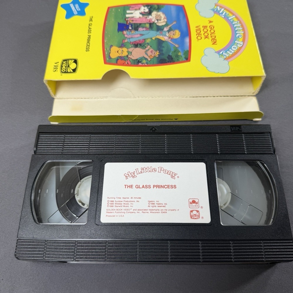 My Little Pony The Glass Princess VHS Tape Vintage Golden Book Video 1988 - Picture 3 of 4